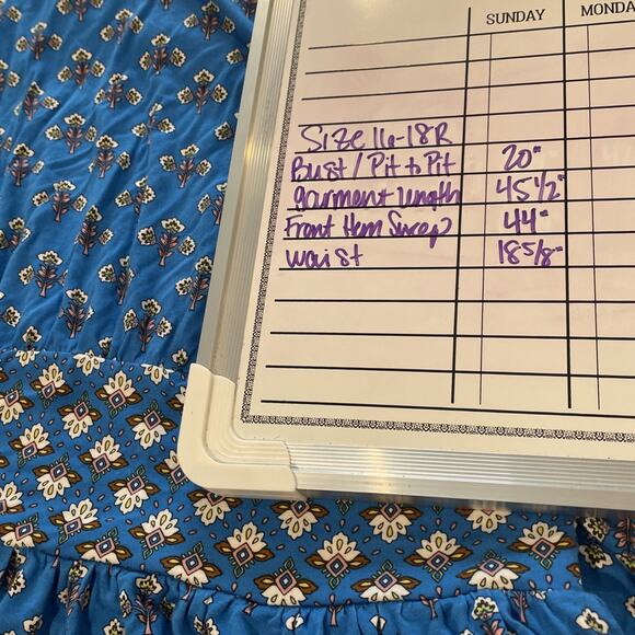 Boden Women's Thea Sleeveless Midi Dress Sz 16/18 Stretch Boho Twin Print Preppy - Picture 10 of 13